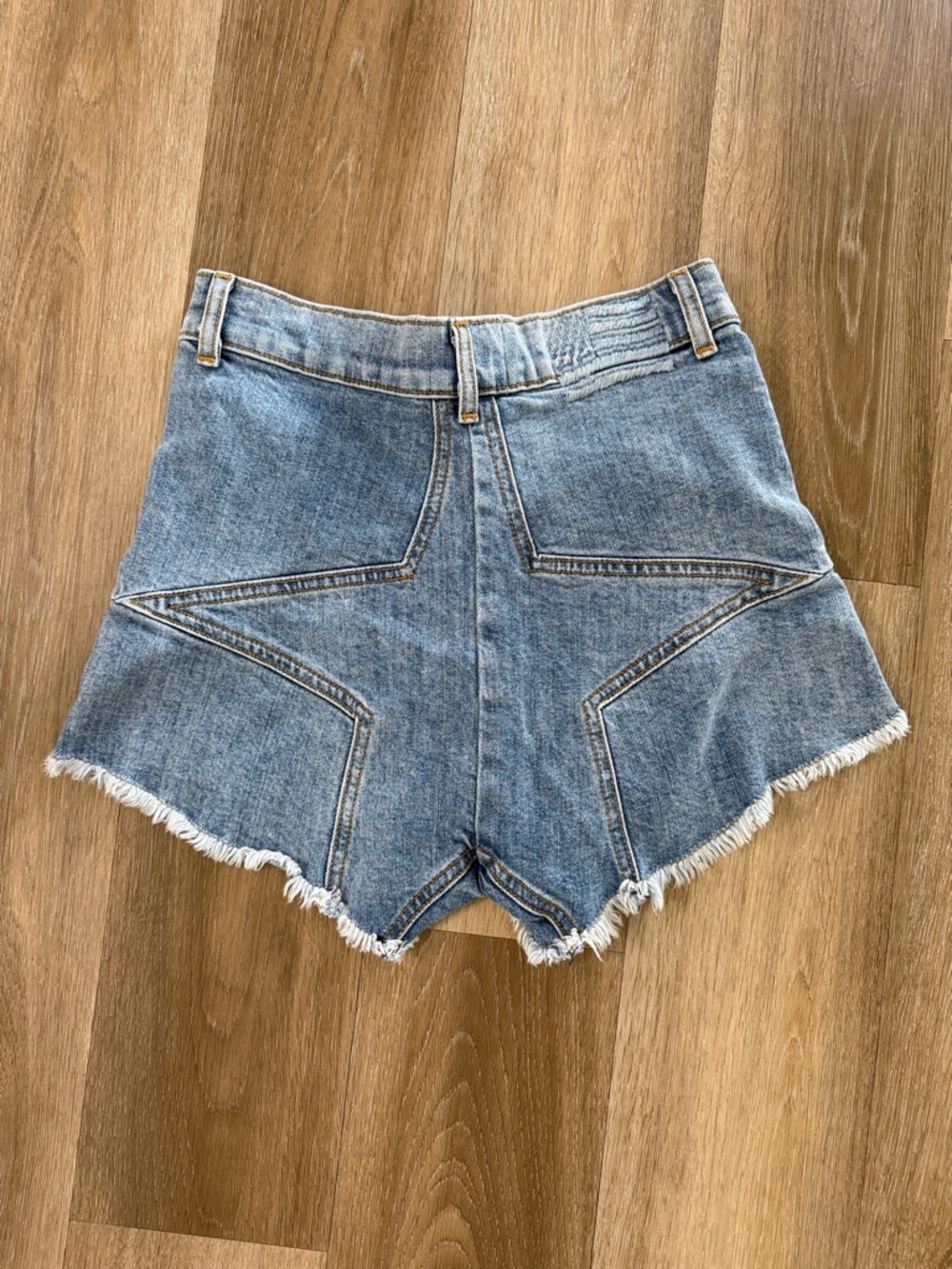 Women’s High-Rise Revice Denim Star-Panel Shorts
